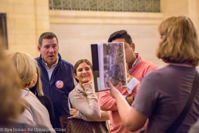 Guests smiling on Grand Central Tour