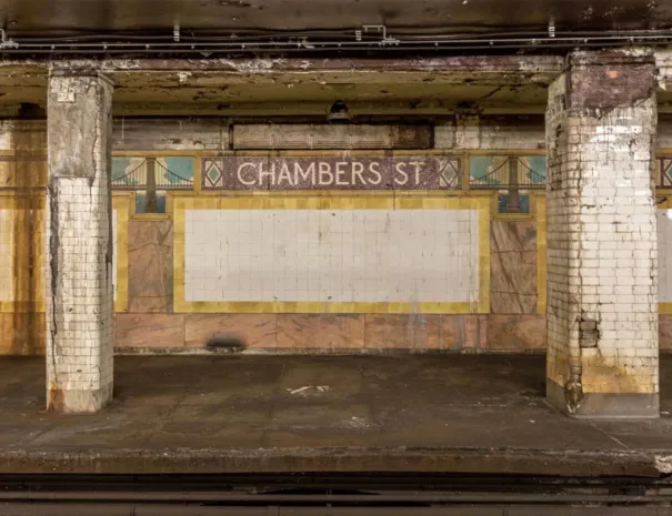Abandoned subway platform in NYC