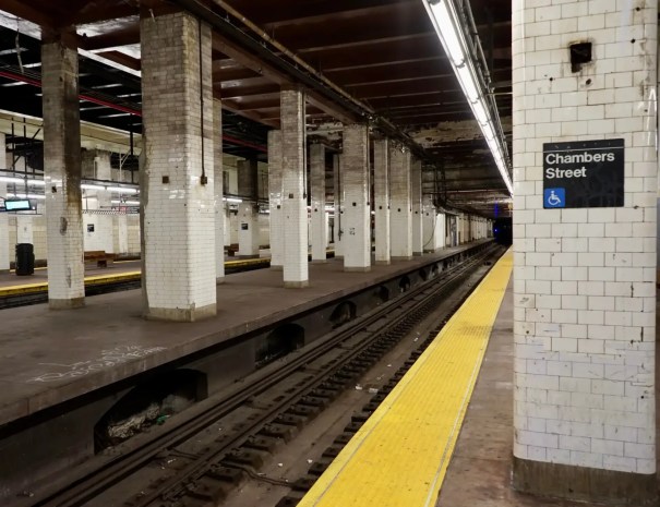abandoned subway platform in NYC