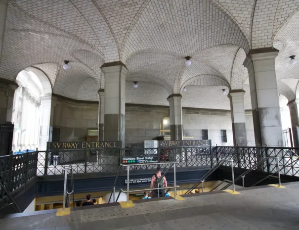 guastavino ceiling above subway entrance