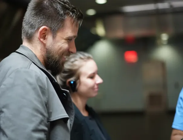 guests smiling at guides