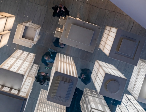 Art inside Moynihan Train Hall