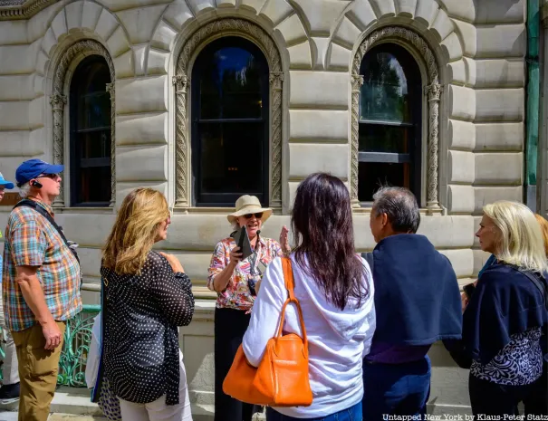 A tour group on Fifth Avenue