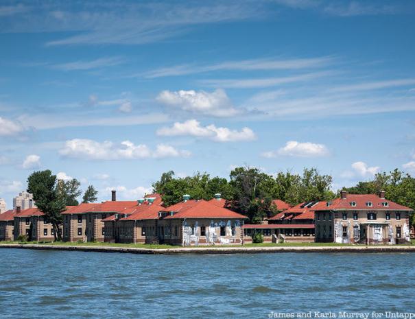view of the abandoned hospital from a distance