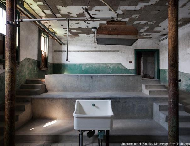 abandoned morgue amphitheater