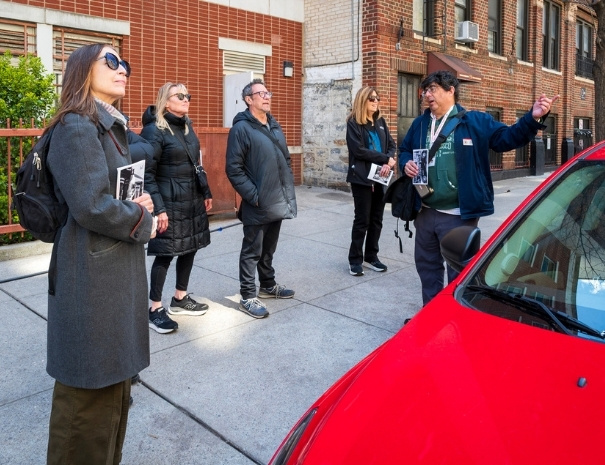 Tour group on a jazz tour of Harlem