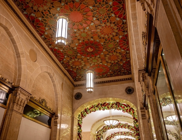 GrayBar Building ceiling mosaic
