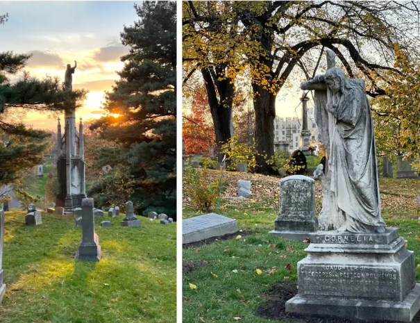 Statuary at the Green-Wood Cemetery