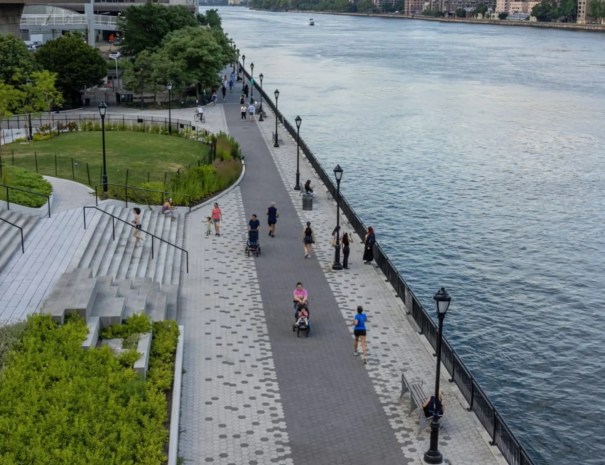East River Greenway from above
