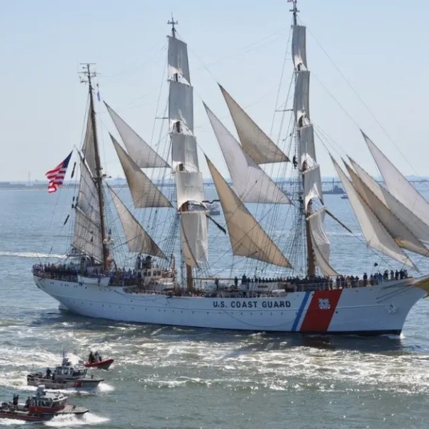 US Coast Guard Ship in NY Harbor